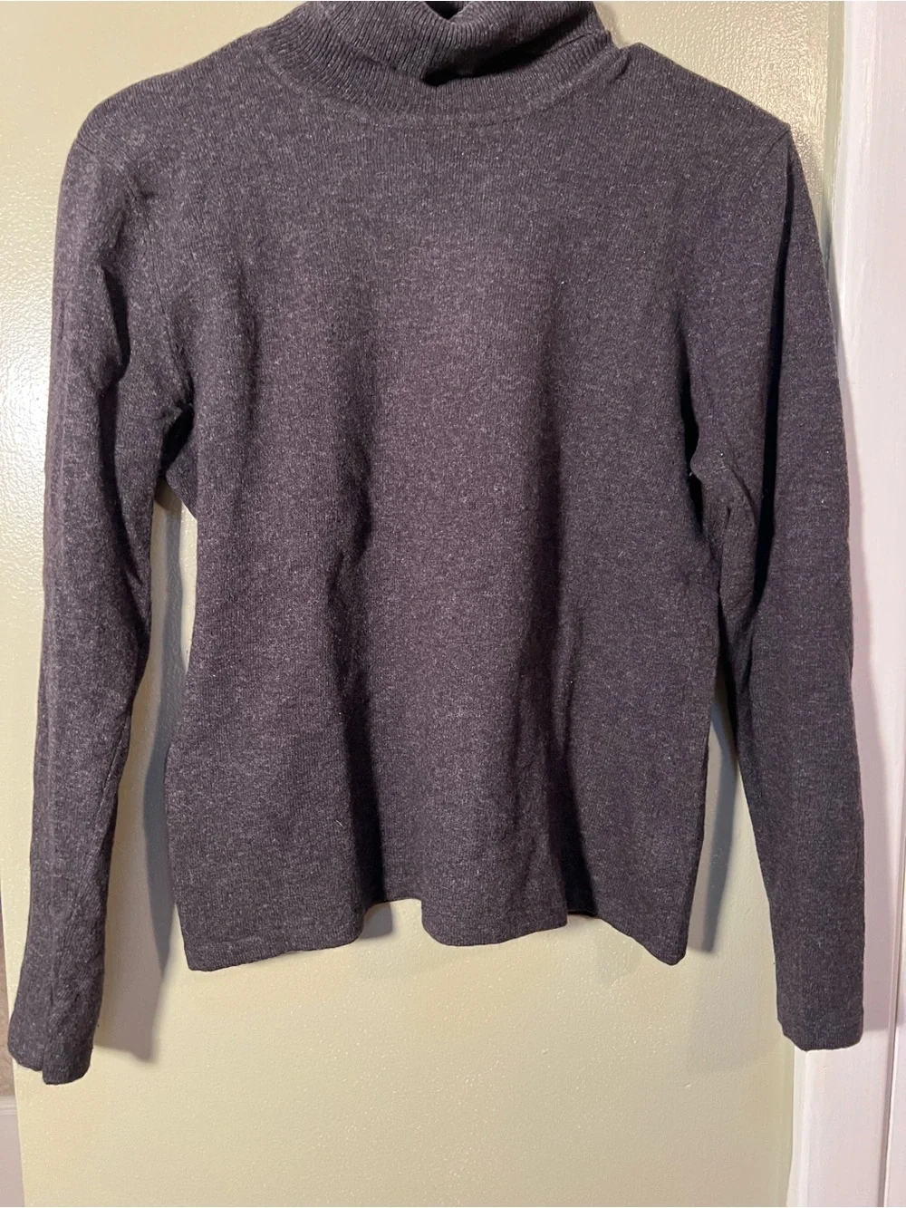 Vintage Lauren Ralph Lauren Turtleneck Sweater Dark Charcoal Gray Long Sleeve